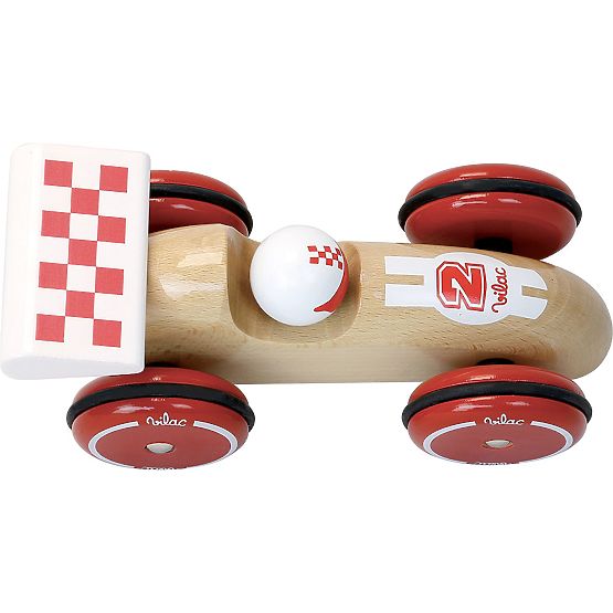 Vilac XL Racing Car Natural with White Wing