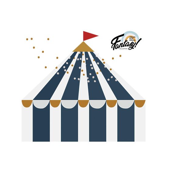 Wall decoration DEKORNIK Circus - dark blue