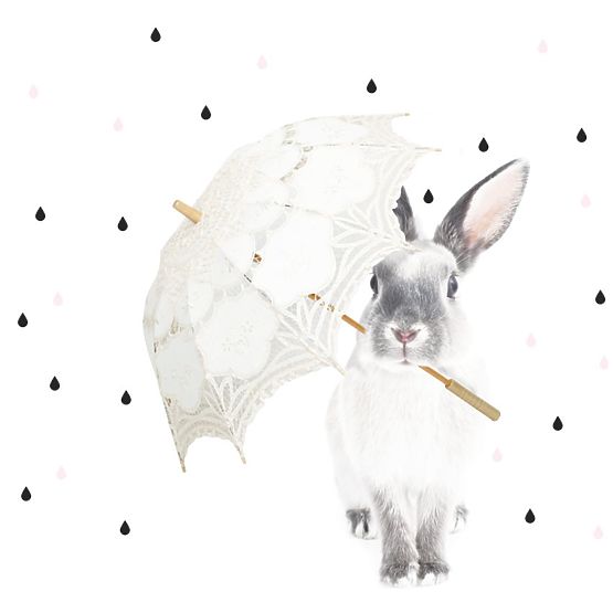 Wall decoration DEKORNIK - Harry's rabbit in the rain