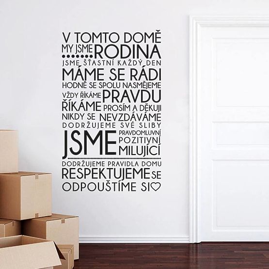 Wall decoration - WE ARE FAMILY - 120x90