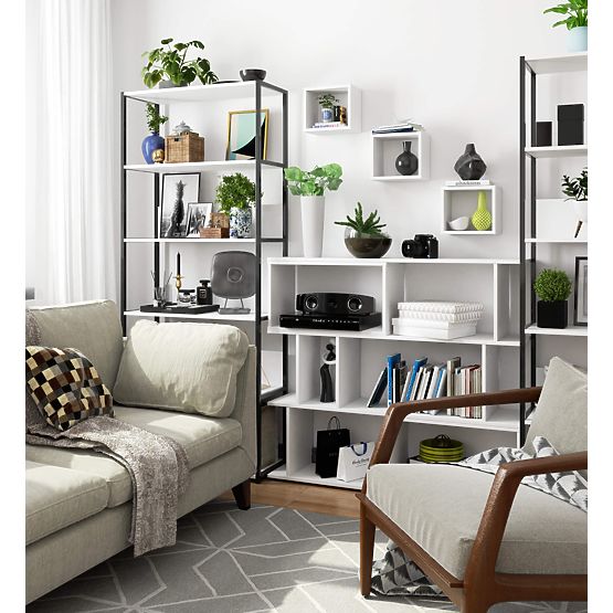 WALL SHELF K 25x25cm SET OF 3 WHITE