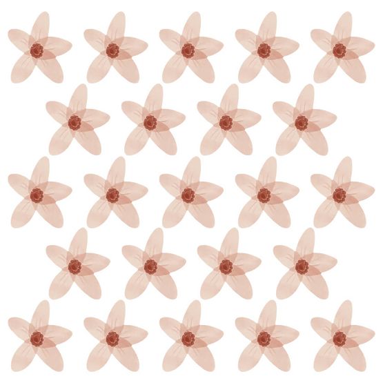 Set of wall stickers - Pink forget-me-nots 23 pcs