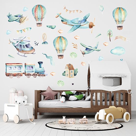 Wall stickers - Airplanes and balloons