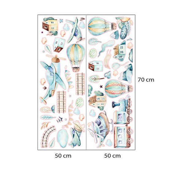 Wall stickers - Airplanes and balloons