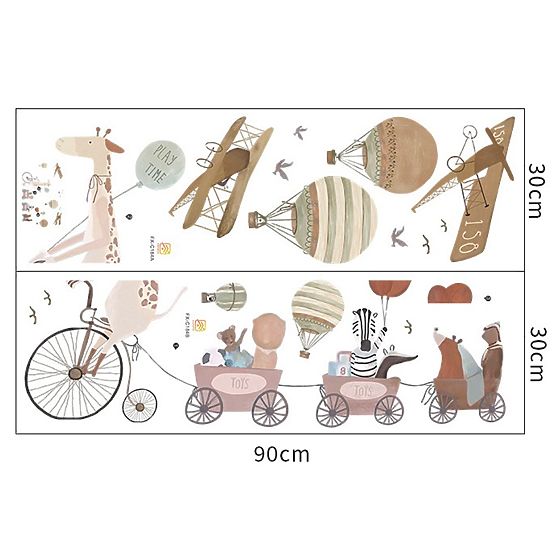 Wall stickers - Trolley with animals