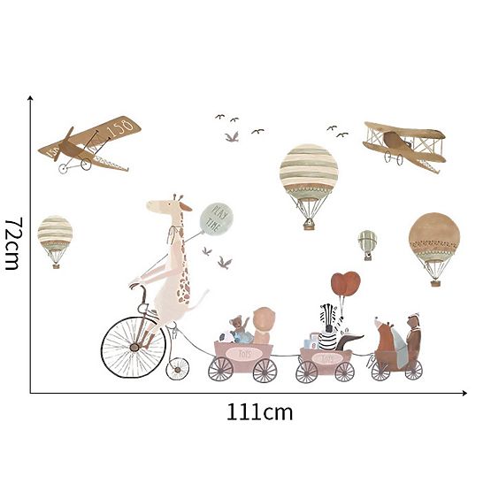 Wall stickers - Trolley with animals