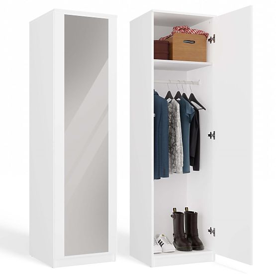 Wardrobe Malwa SD-50 with Mirror WHITE
