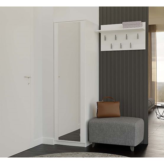 Wardrobe Malwa SD-50 with Mirror WHITE