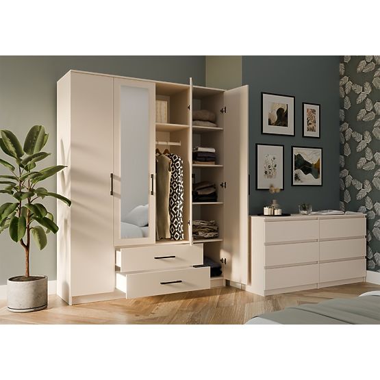 Wardrobe Romana 160 X 205 MIRROR CASHMERE BEIGE