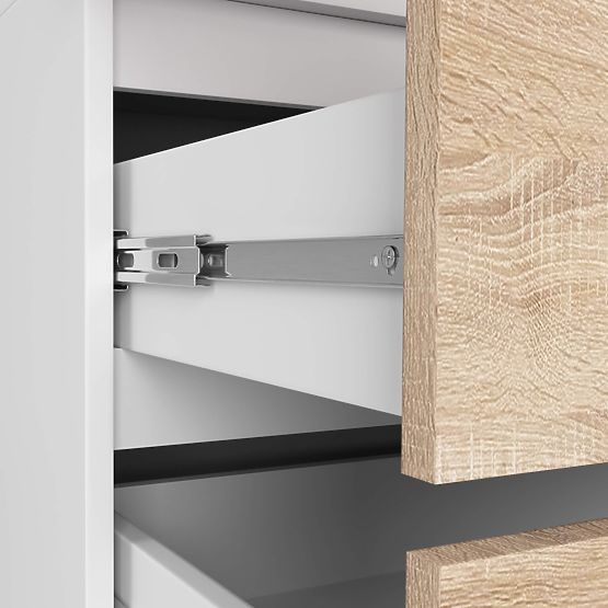 WARDROBE S90 2D 2SZ 2 MIRRORS CLP PK WHITE / SONOMA