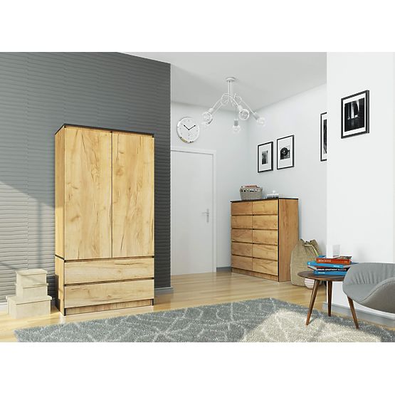 WARDROBE S90 2D 2SZ CLP PK CRAFT
