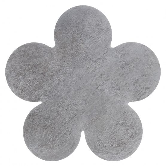 Washable Rug SHAPE 3106 Flower Shaggy - Grey Plush, Non-slip