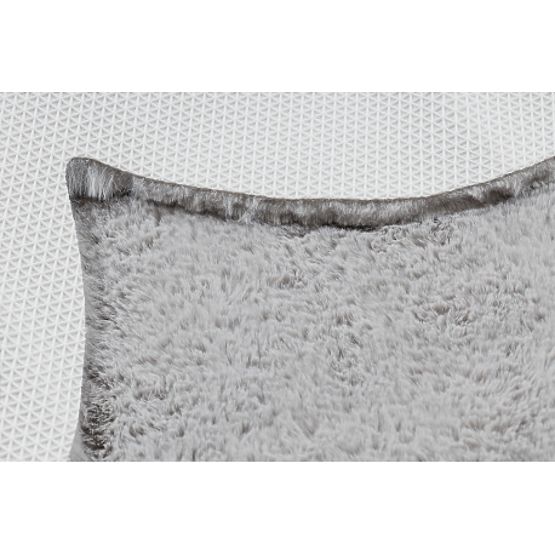 Washable Rug SHAPE 3106 Flower Shaggy - Grey Plush, Non-slip