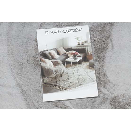 Washable SHAPE 3146 Teddy Bear Shaggy Rug - Gray Plush, Non-Slip