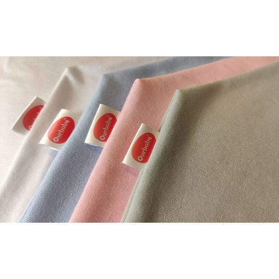 Waterproof cotton sheet - light blue 160 x 70 cm