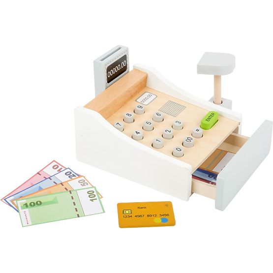 White Cash Register with Accessories