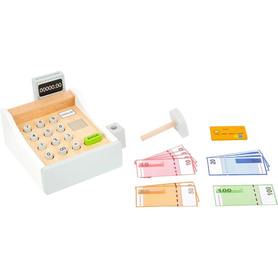 White Cash Register with Accessories