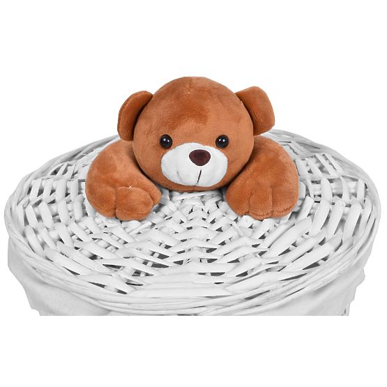 Wicker Basket Teddy Bear 15L