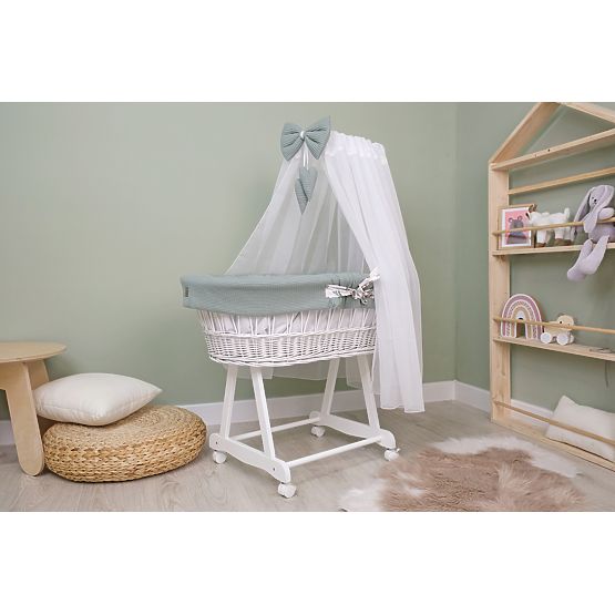 Wicker Cradle with Baby Set - Forest Animals