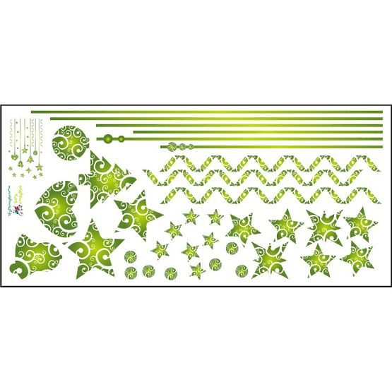 Window stickers - Christmas ribbons