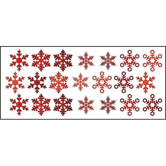 Window stickers - pattern 10 snow flakes