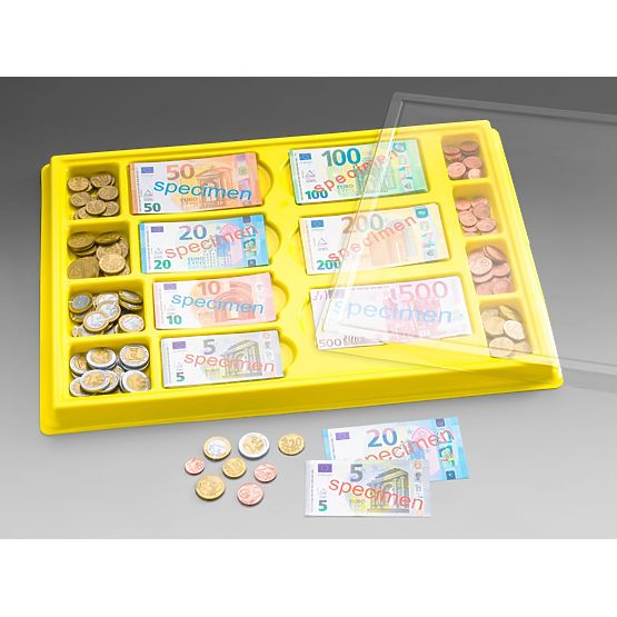 Wissner Plastic Cash Register with Euro Banknotes and Coins