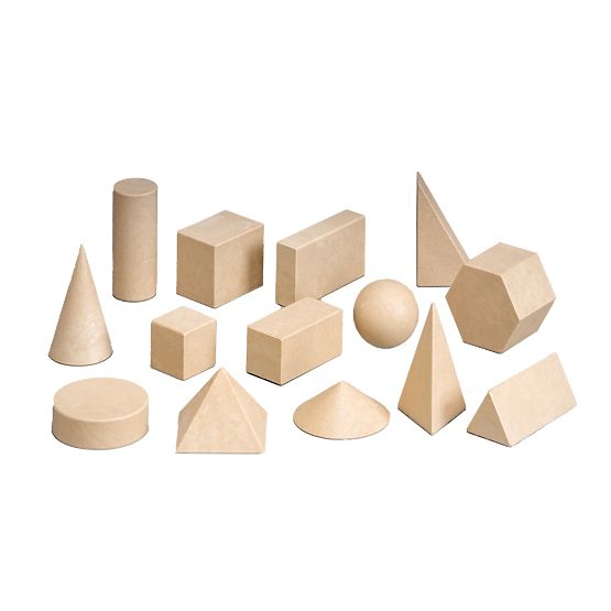 Wissner Wooden Set of Geometric Solids 14 pcs
