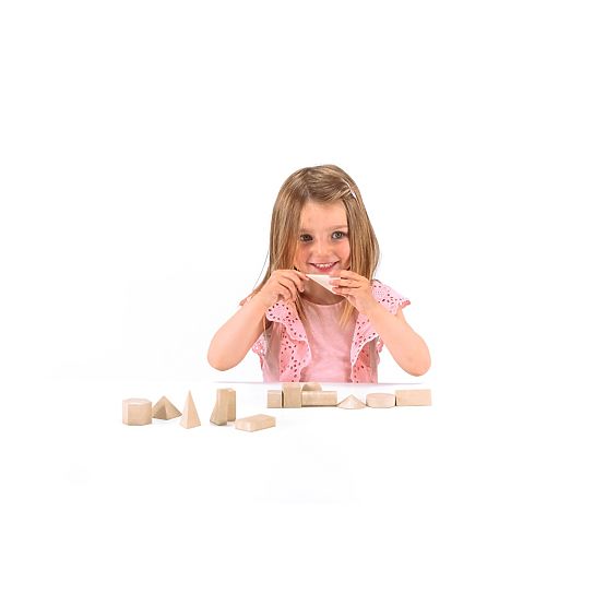 Wissner Wooden Set of Geometric Solids 14 pcs