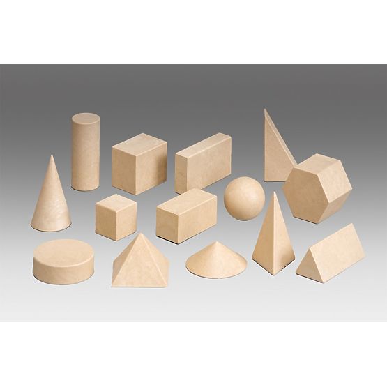 Wissner Wooden Set of Geometric Solids 14 pcs