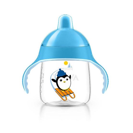 Wonderful cup Avent Pingu 260 ml blue