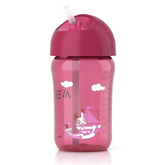 Wonderful cup with straw Avent pink 340 ml