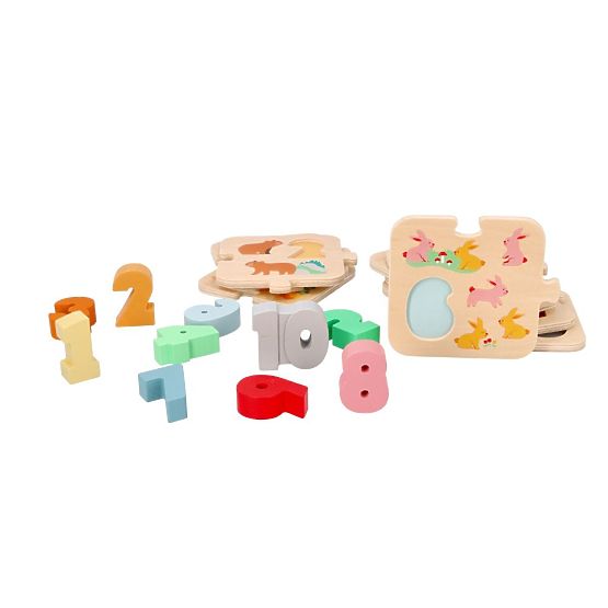 Wooden Animal Puzzle - Montessori Number Learning
