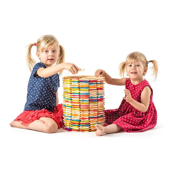 Wooden Blocks Planks 200 Pieces