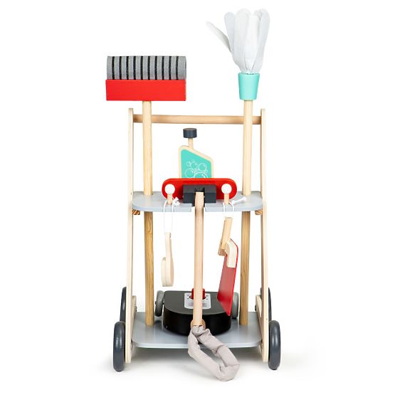 Wooden Cleaning Set Trolley XXL Vacuum Cleaner ECOTOYS