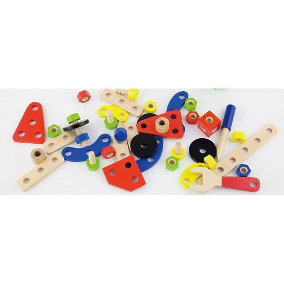 Wooden construction kit - 68 pieces