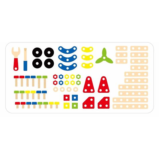 Wooden construction kit - 68 pieces