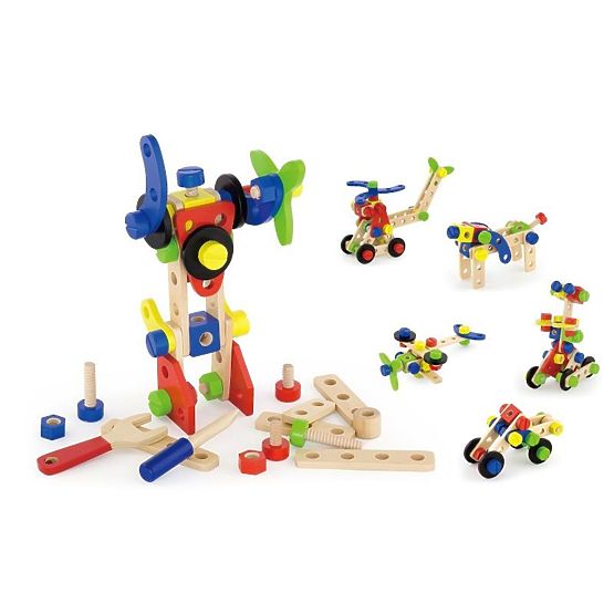 Wooden construction kit - 68 pieces