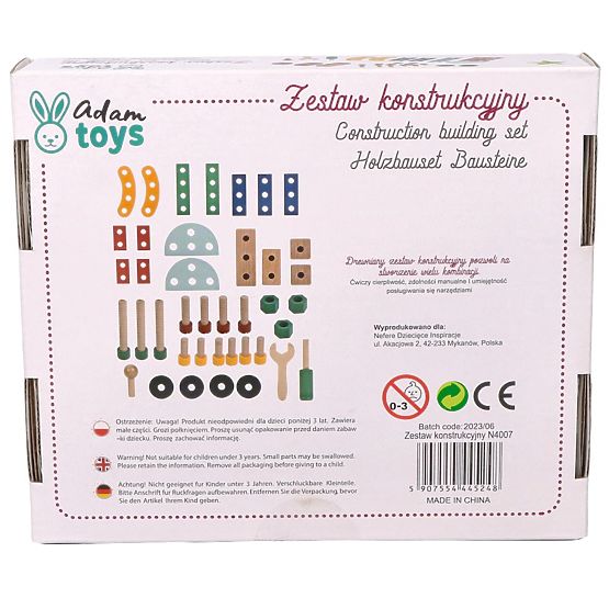 Wooden Construction Set 40 Pieces