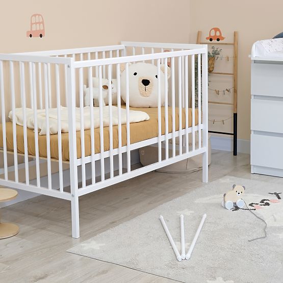 Wooden Crib Standard - White