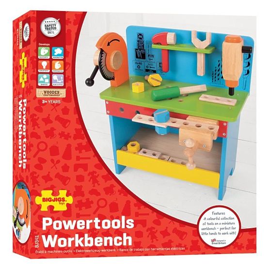 Wooden DIY workshop with tools
