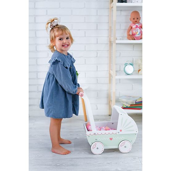 Wooden Doll Stroller
