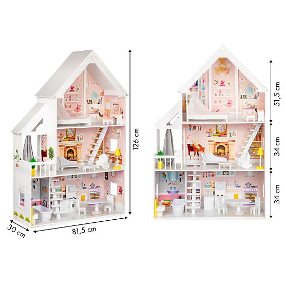 Wooden dollhouse Pastel residence