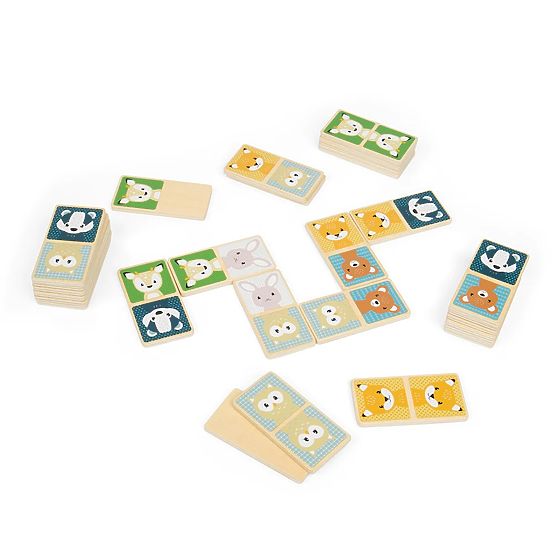 Wooden Domino Bigjigs Toys - Forest Animals