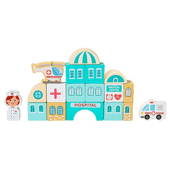 Wooden Educational Blocks City Mat 121 Pieces ECOTOYS