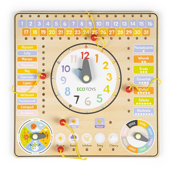 Wooden educational board - calendar