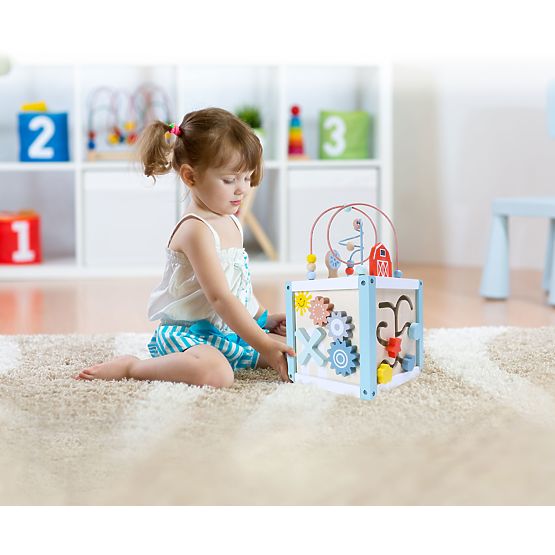 Wooden Educational Cube Sorter + Blocks ECOTOYS