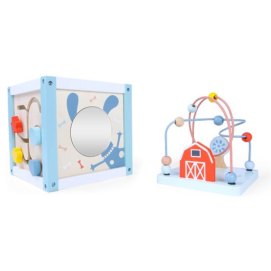 Wooden Educational Cube Sorter + Blocks ECOTOYS