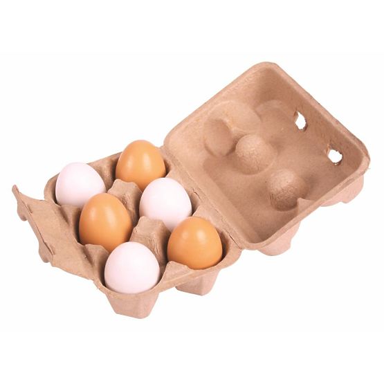 Wooden eggs 6 pieces