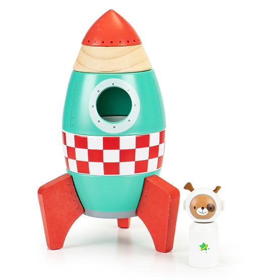 Wooden folding rocket EcoToys