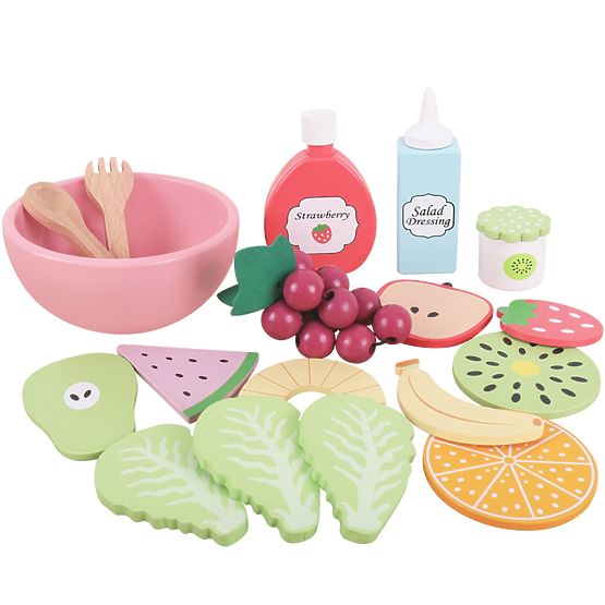 Wooden food - cutting - Fresh fruit salad
